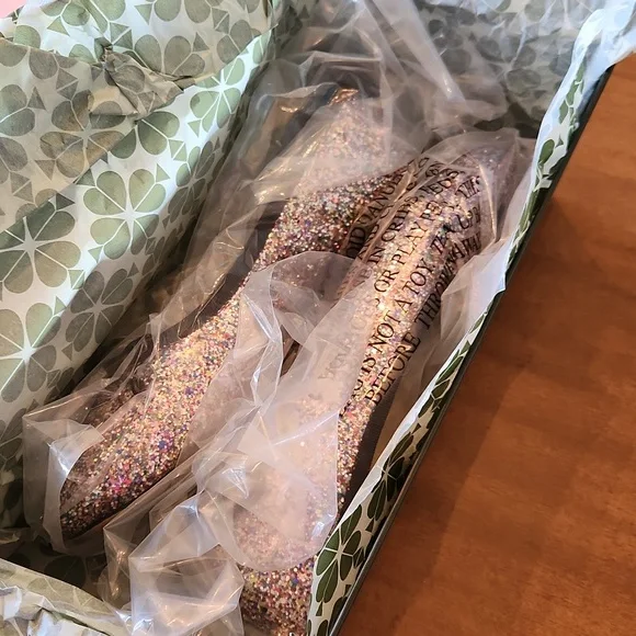 Kate Spade Honey glitter ballet flats rainbow - Picture 9 of 12